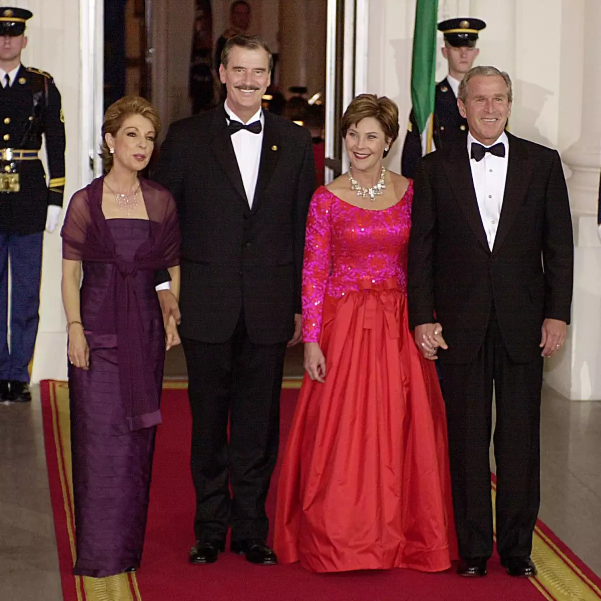George W. Bush, Vicente Fox, Marta Sahagún, Barbara Bush