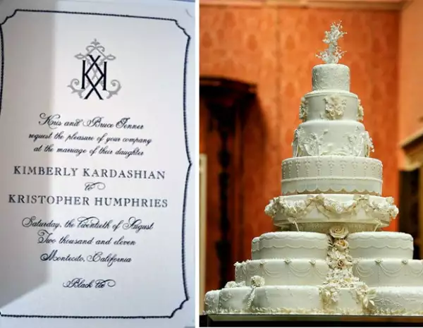 Las invitaciones fueron enviadas en cajas con incrustaciones en cristales negros de amatista y el pastel podrái ser como el de Los Duques de Cambridge.