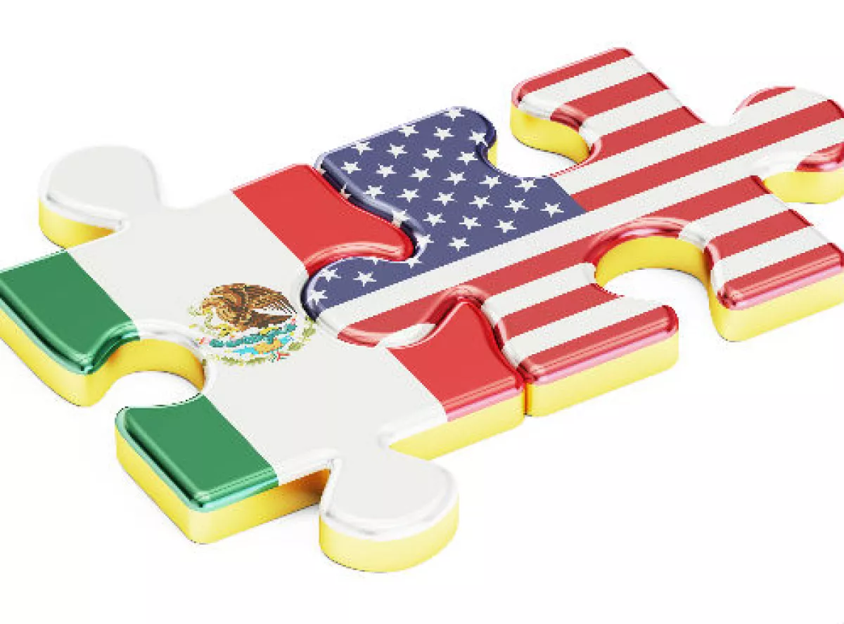 M�xico y EU relaci�n bilateral, ilustraci�n de rompecabezas