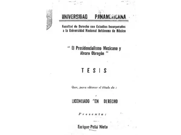 La tésis de Peña Nieto trae varios agradecimientos, pero el que más destaca es el que le hizo a Arturo Montiel.
