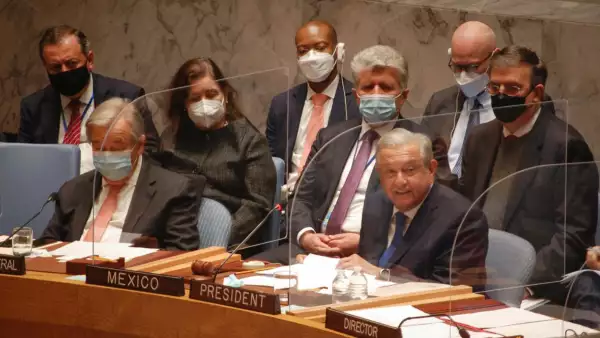 El presidente Andrés Manuel López Obrador presidió este martes el Consejo de Seguridad de la ONU.
