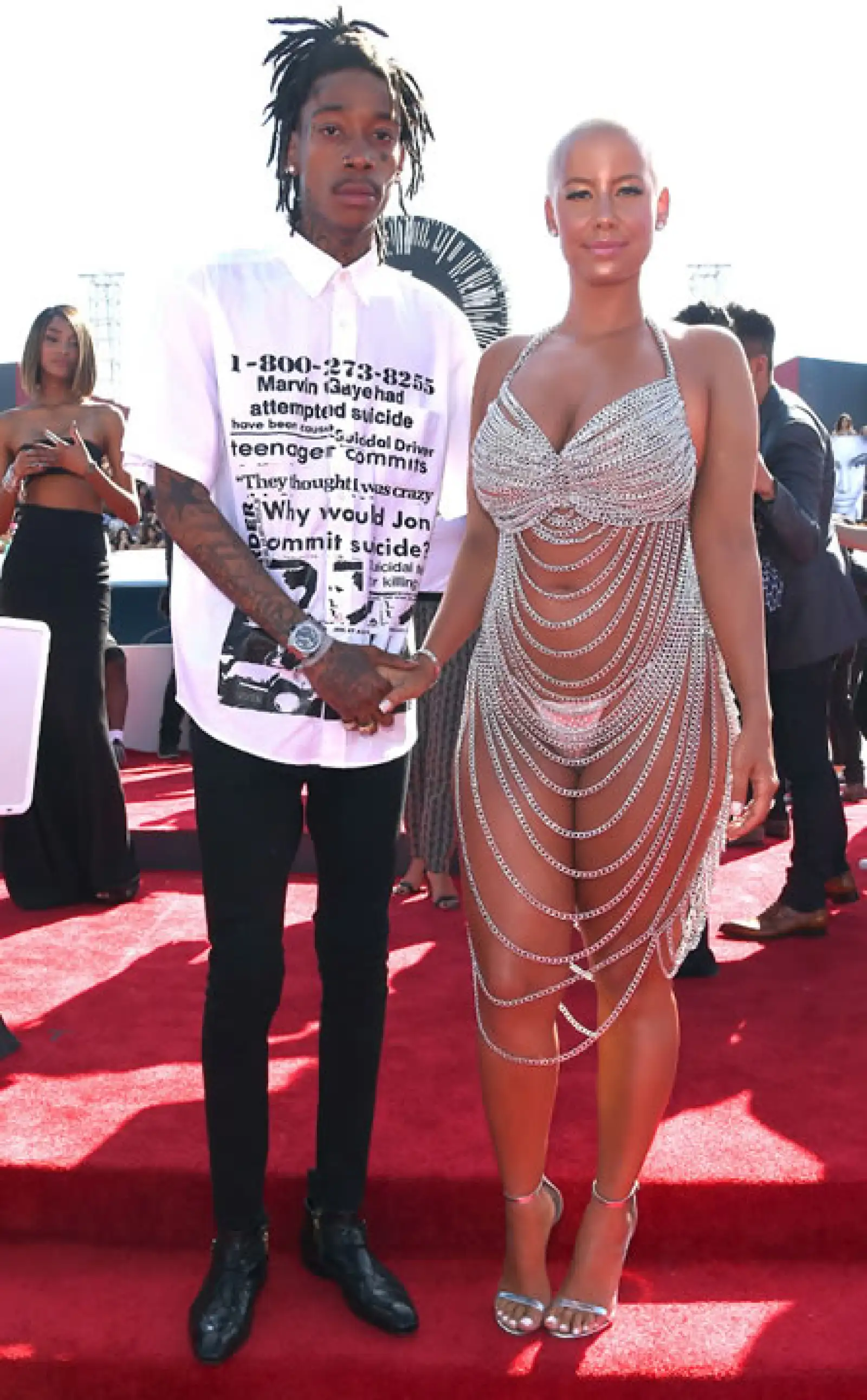 Amber Rosa y Wiz Khalifa en los premios MTV 2014.