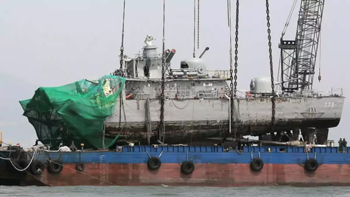 Buque hundido Corea del Sur