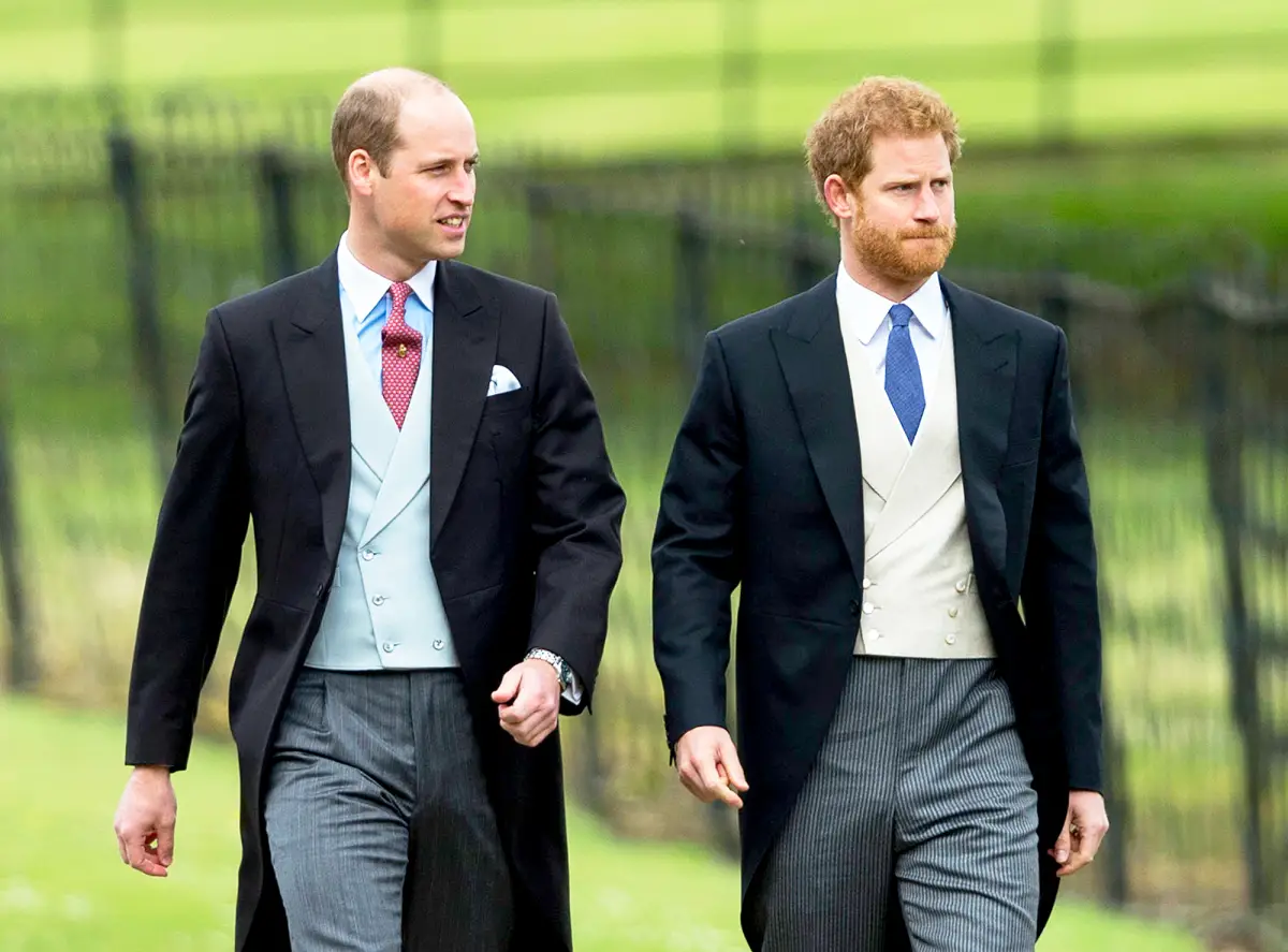 Los príncipe William y Harry de Inglaterra. 