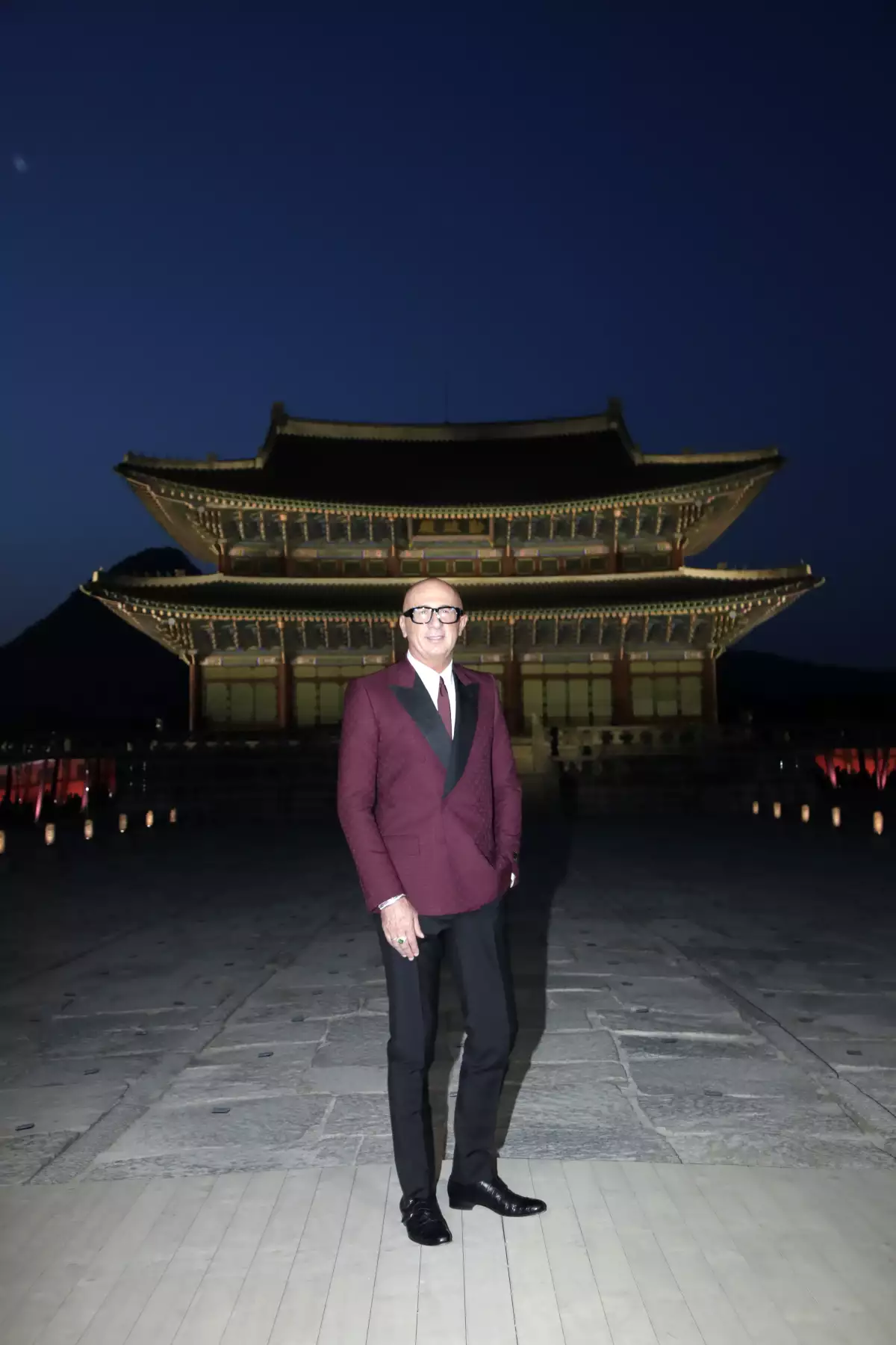Marco Bizzarri en el desfile de Gucci en Seúl.