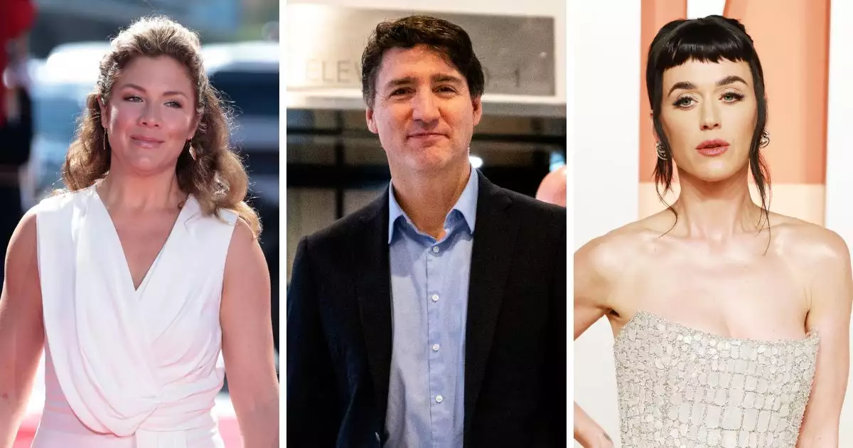 Sophie Grégoire, Justin Trudeau y Katy Perry
