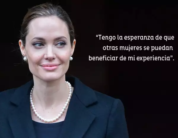 Angelina Jolie promueve la prevención del cáncer de mama.