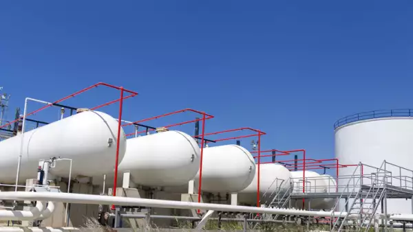 Petroleum Storage Tanks on Petrochemical Plant