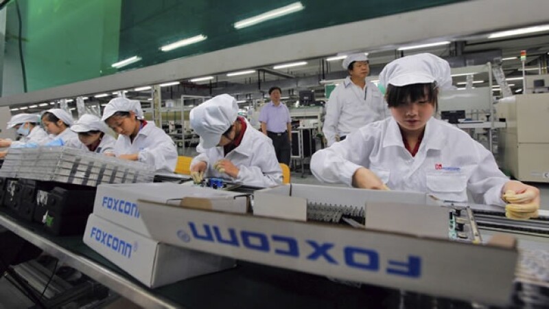 Empleados de Foxconn en China