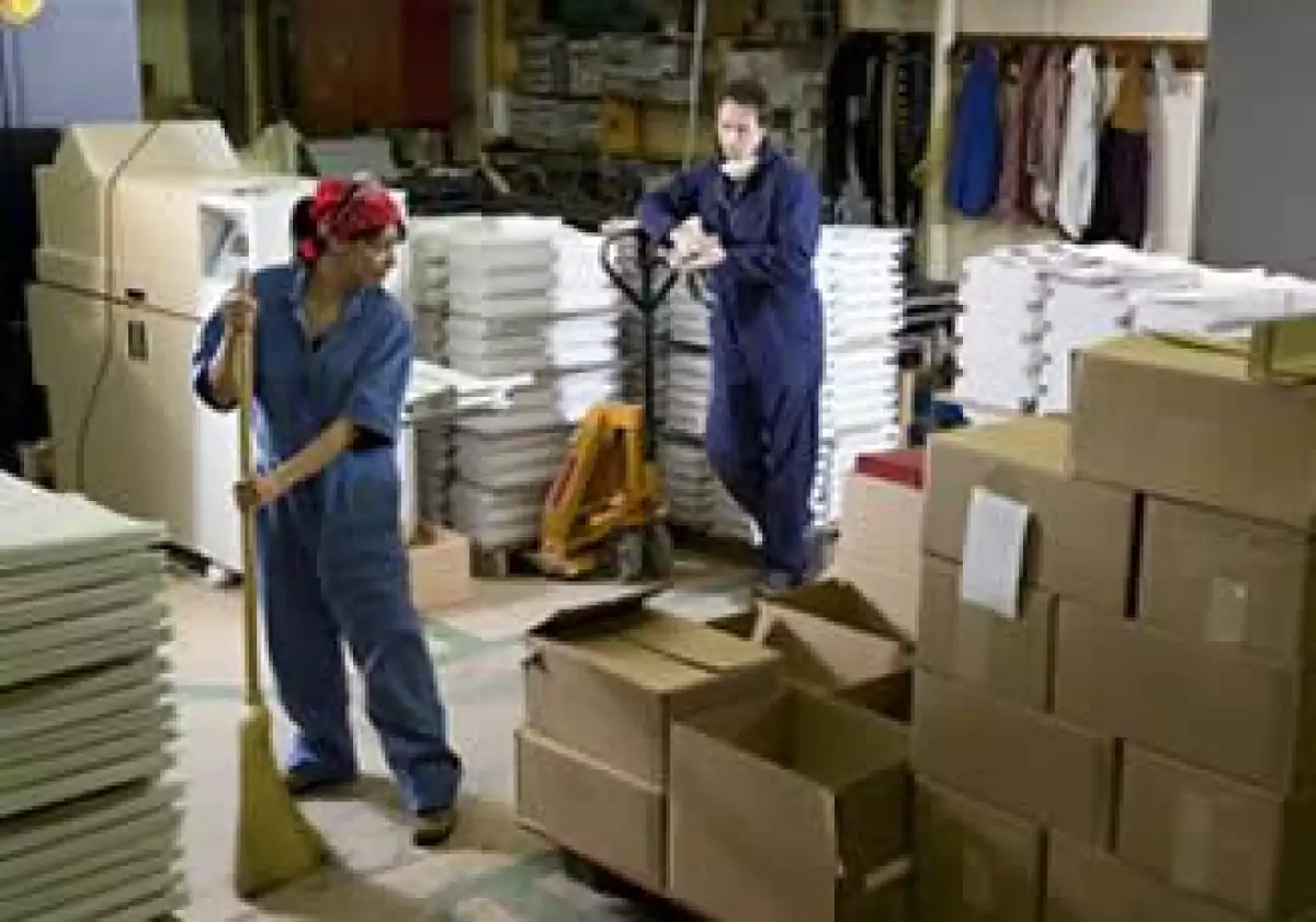 trabajadores, f�brica, planta,
