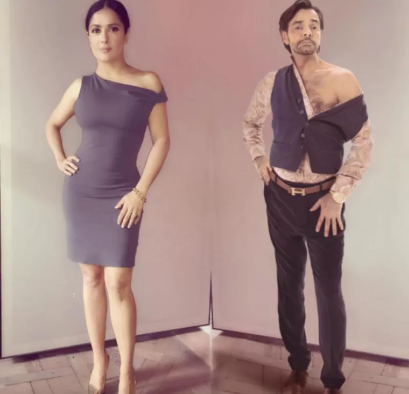 Salma Hayek y Eugenio Derbez