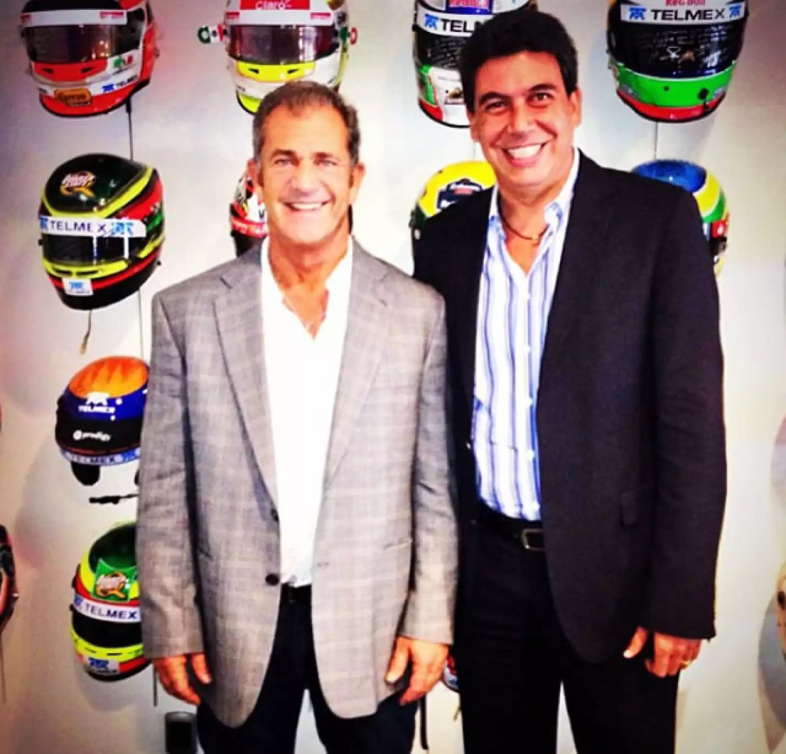 Con el actor Mel Gibson.