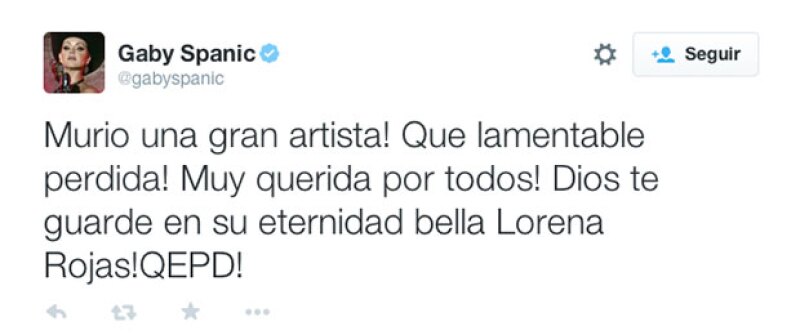 Gabriela Spanic también lamentó su fallecimiento.