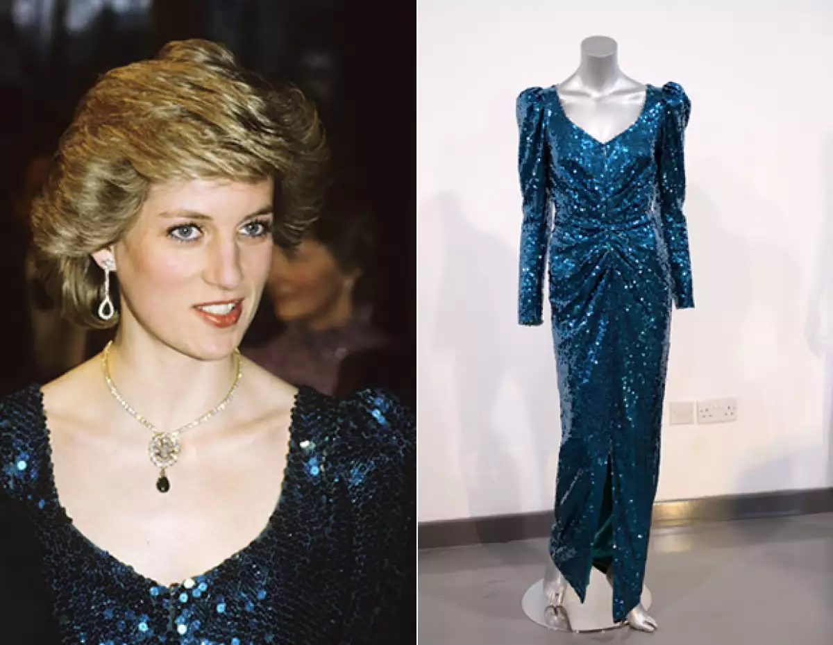 Confeccionado enteramente en lentejuelas,el modelo fue una sorpresa para Diana