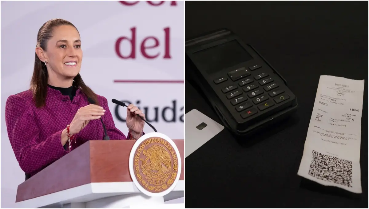 La presidenta Claudia Sheinbaum durante su conferencia de prensa en Palacio Nacional.