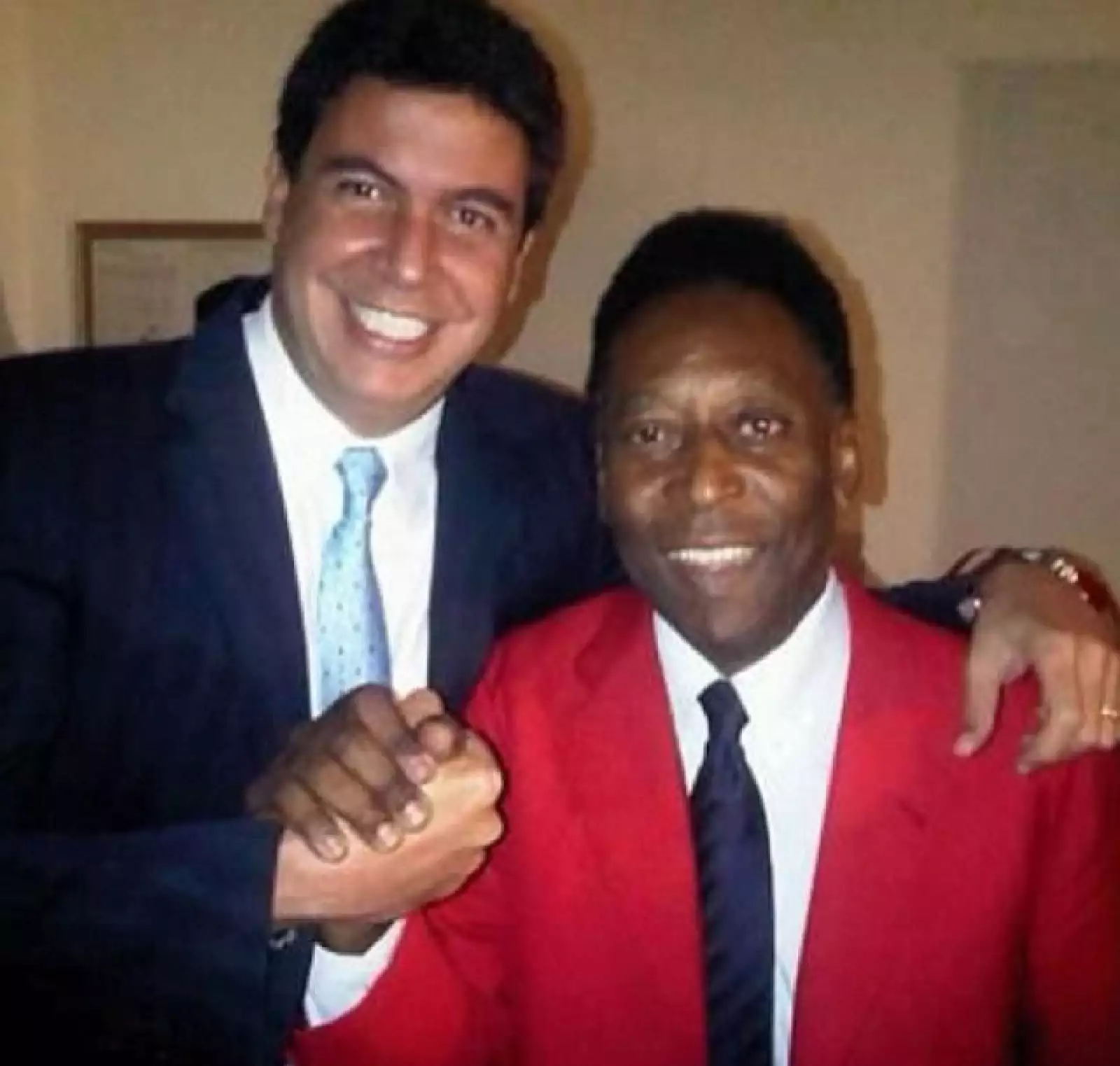 Con el futbolista Pelé.