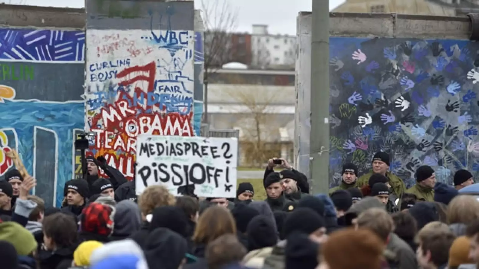 protestas derribo Muro de Berlin