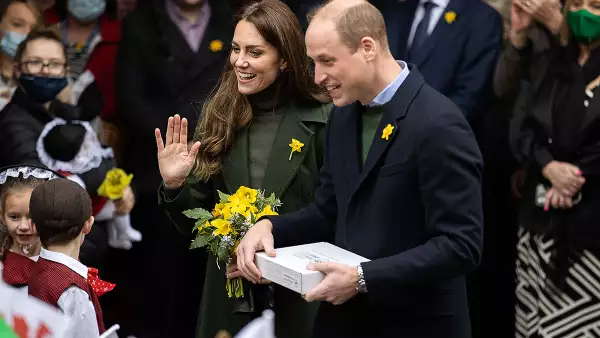 Prince William and Catherine Duchess of Cambridge visit to Abergavenny Market, Wales, UK - 01 Mar 2022