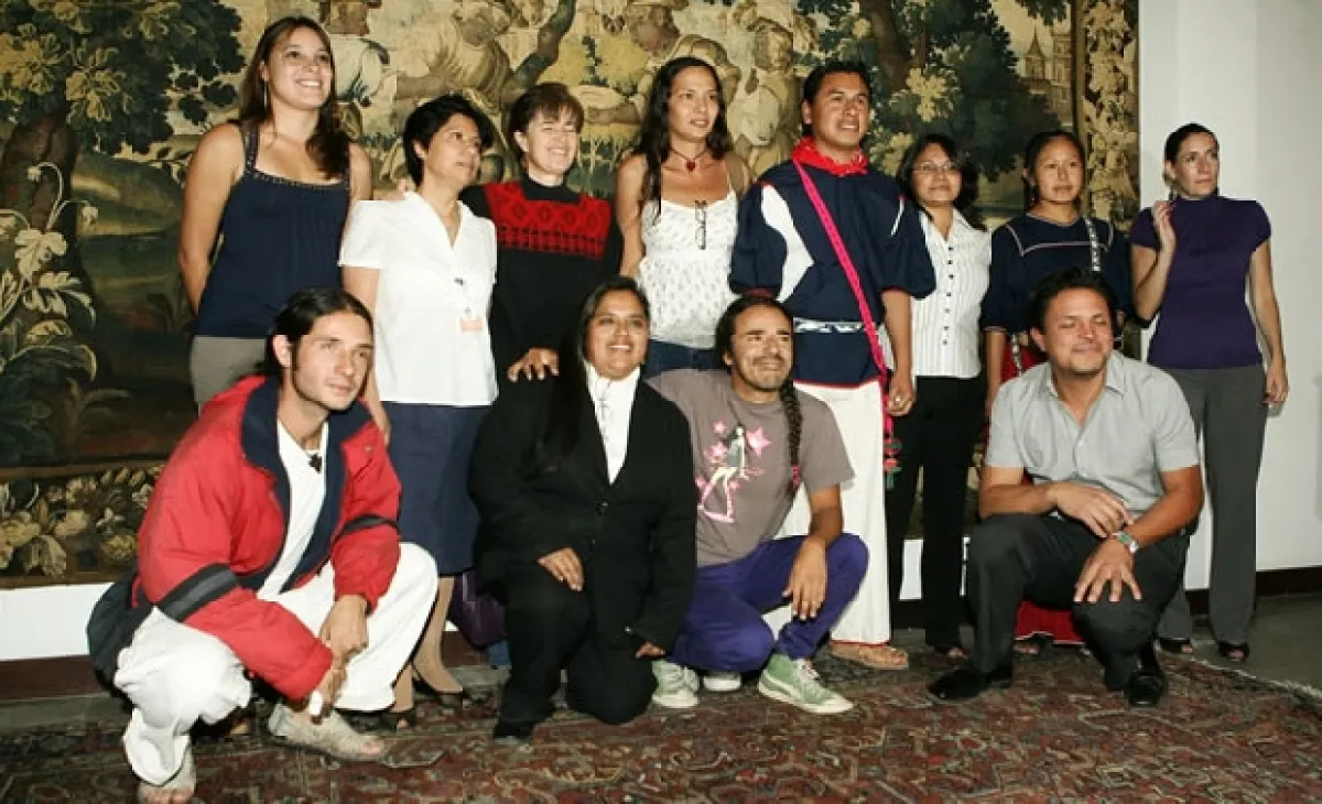 Con los representantes de las organizaciones a las que irán dirigidas las ganancias del concierto.