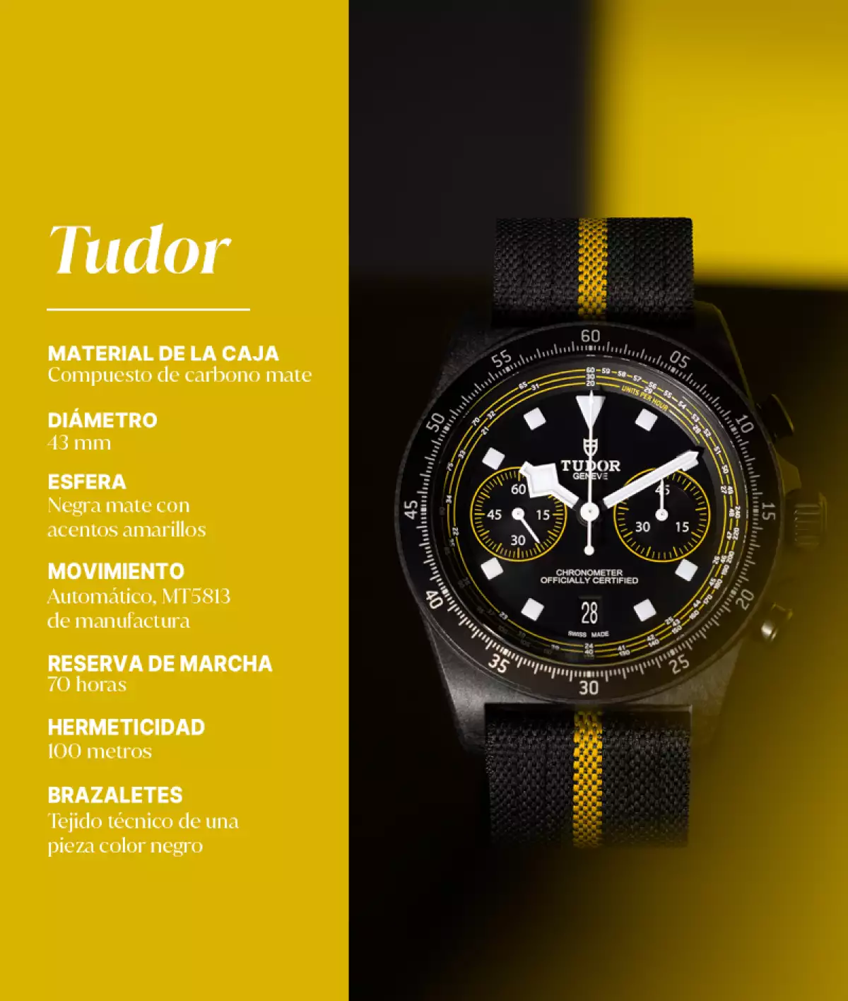 catacteristicas reloj Pelagos FXD Chrono yellow tudor.png