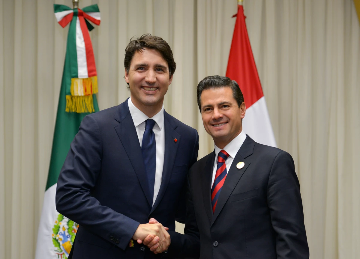 Trudeau y Peña Nieto en Lima