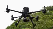 Un dron sobrevuela la región de Michoacán.