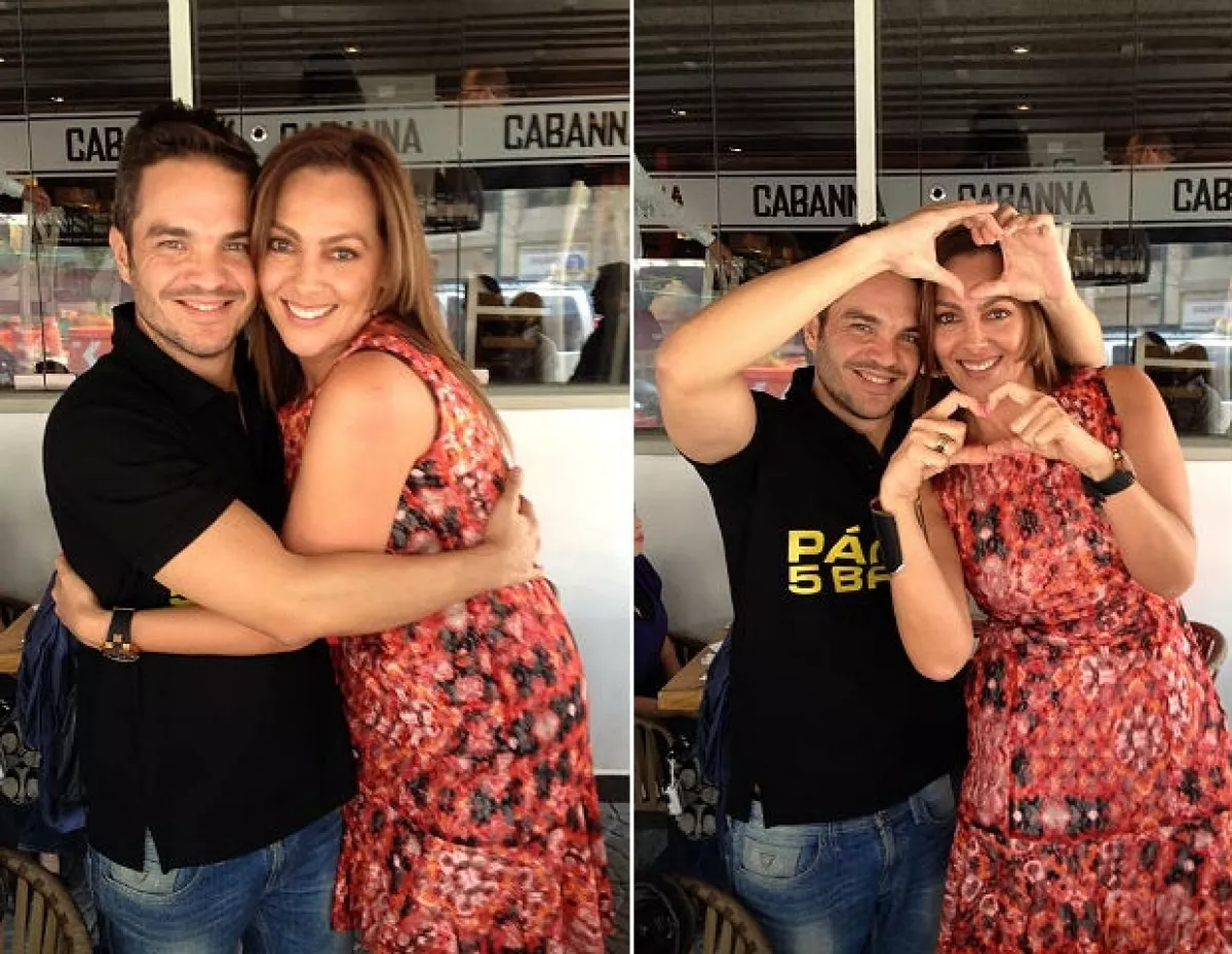 Kuno Becker demuestra que se lleva muy bien con su "cuñada" Verónica del Castillo.
