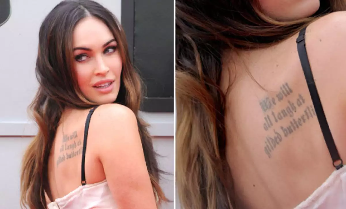 Megan Fox cambió un tatuaje por otro más extraño.
