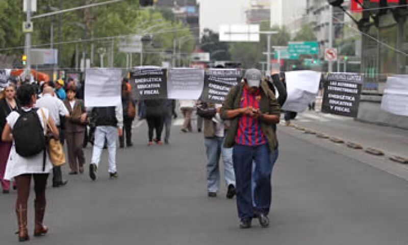 La CNTE protestó por tres días en la capital mexicana. (Foto: Notimex )