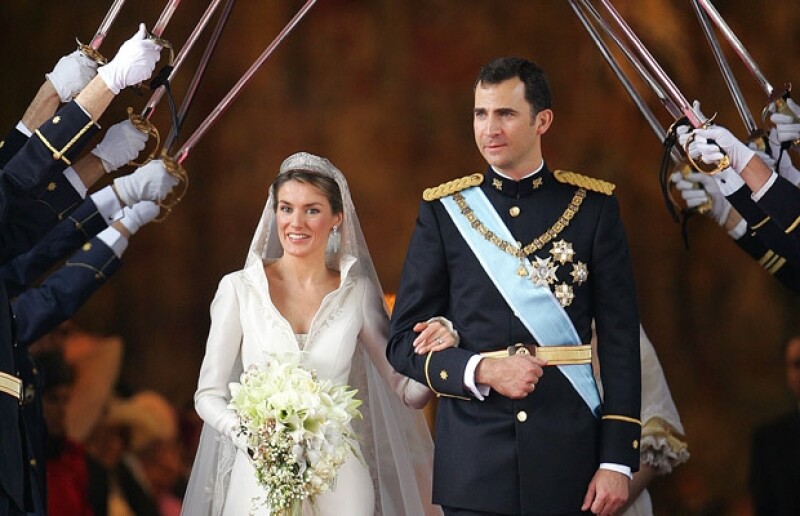Aquí Letizia y Felipe el día de su boda en 2004.