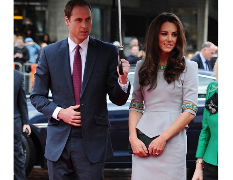 Kate y Guillermo llegando a la premier de African Cats