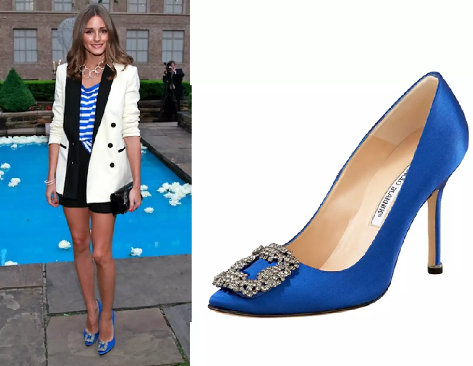 Manolo Blahnik es otro de sus diseñadores favoritos para vestir sus pies.