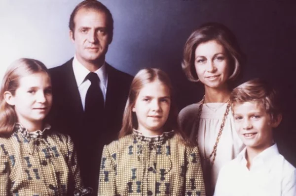 El rey Juan Carlos, la reina Sofía, el príncipe y las infantas en 1979.