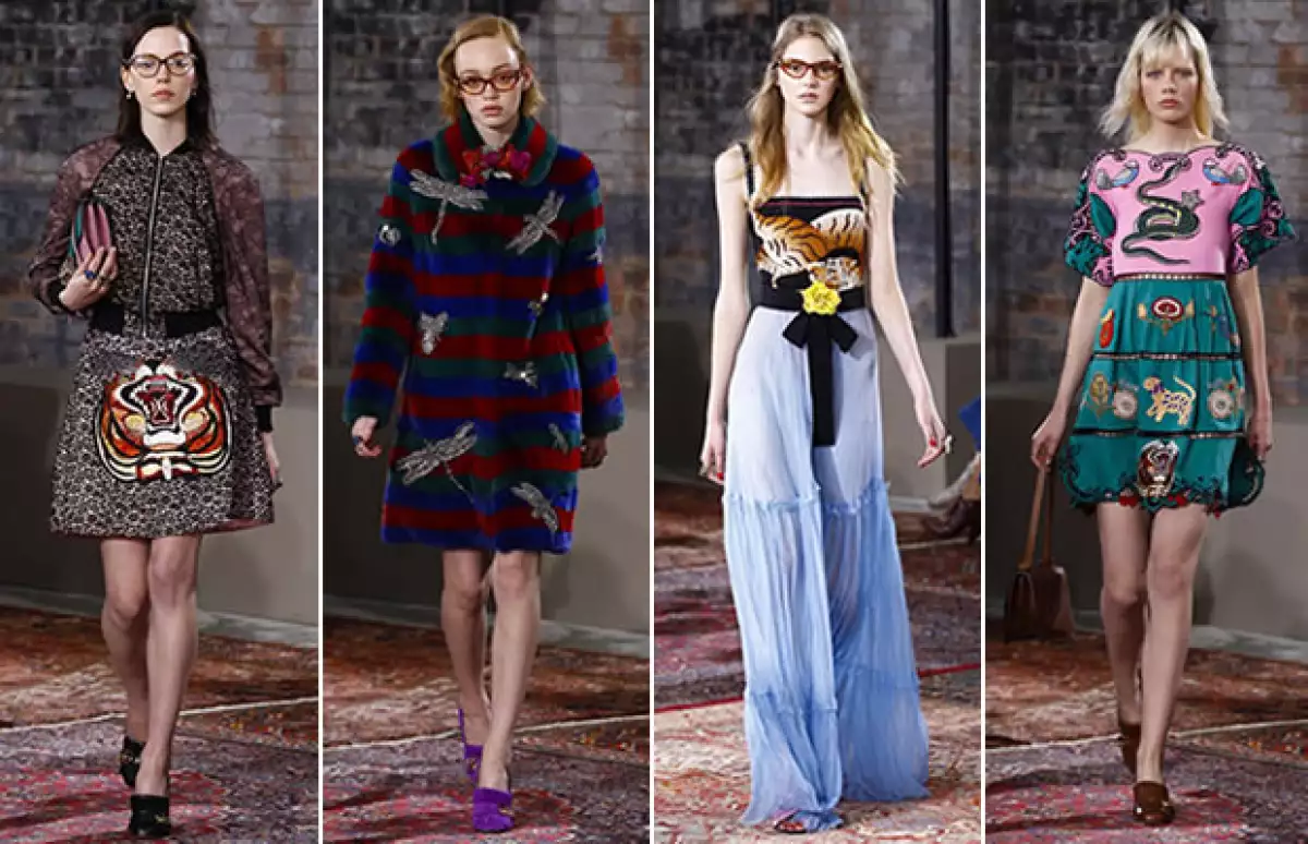 Los tigres, las libélulas y las serpientes, formaron parte de los bordados.