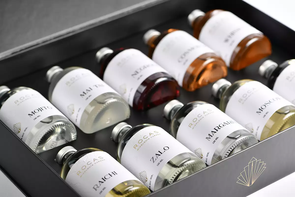 Cocteles preparados de la firma mexicana Rocas Mixología Curada