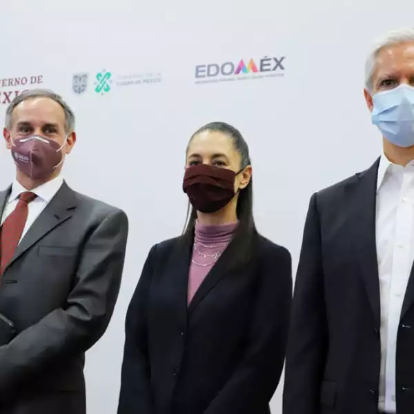 Hugo López Gatell, Claudia Sheinbaum y alfredo del Mazo, dieron a conocer el regreso del Semáforo Rojo a la capital del país y al Estado de México.
