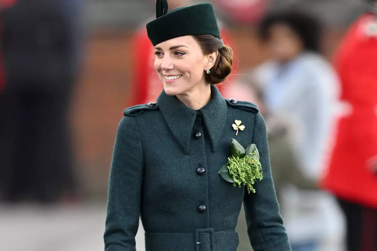 Prince William and Catherine Duchess of Cambridge attend St Patrick's Day Parade, Aldershot, UK - 17 Mar 2022