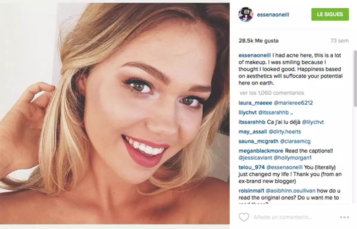 Con la finalidad de mostrar la belleza real, Essena O&#39Neill invita a todos los jóvenes inmersos en las redes sociales a que no cometan el mismo error que ella.