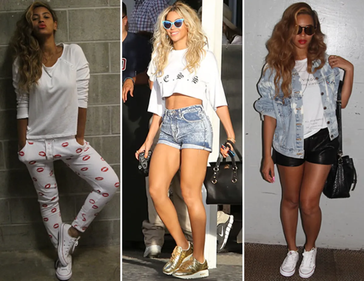 Beyocé prefiere los Converse, pero también la hemos visto llevar tenis de otras firmas como Nike.