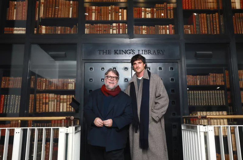 Guillermo Del Toro And Jacob Elordi Attend A Photocall For “Frankenstein” Following A Q&A At The British Library