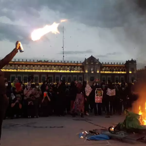 Reclamo en el Zócalo