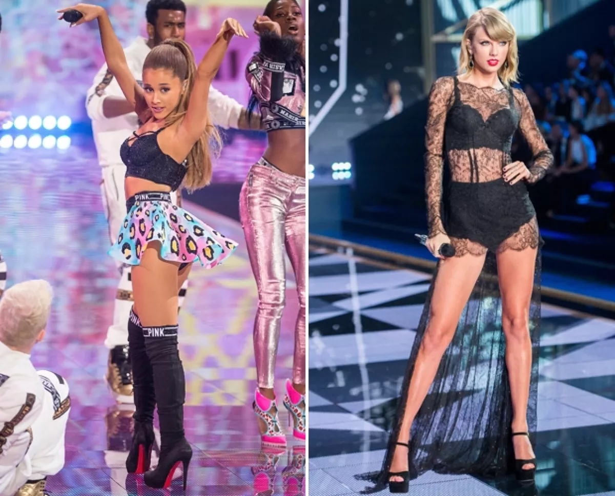 Ariana y Taylor se unieron a la fiesta en lencería de la famosa marca de ropa.