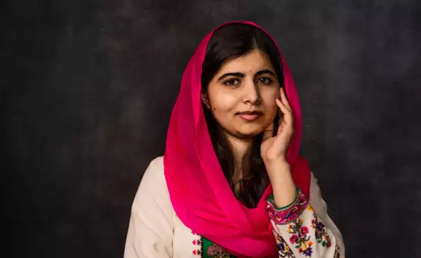 Portrait of Malala Yousafzai, Pakistani activist and Nobel laureate, 2018