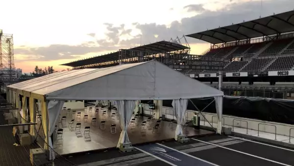 Atención médica de pacientes derechohabientes del IMSS, en el Autodromo Hermanos Rodríguez, sospechosos de Covid 19