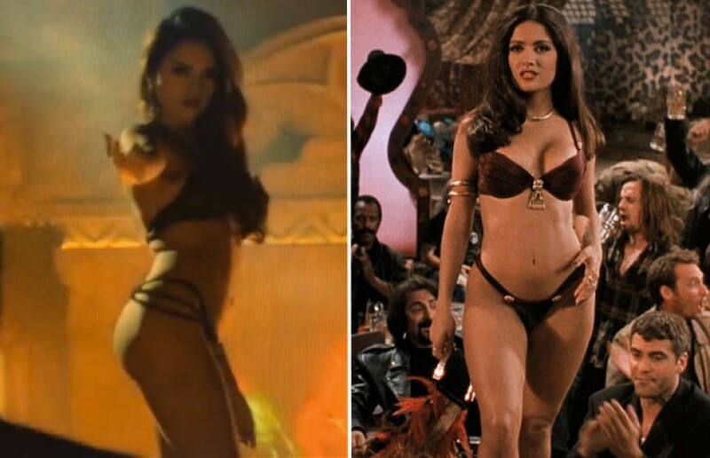 Eiza en el papel de Santánico Pandemónium que Salma hiciera famoso en 1996.