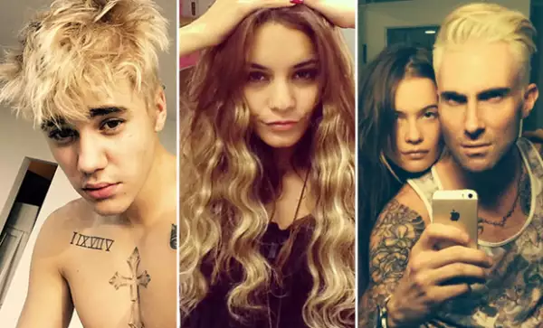 Justin Bieber, Vanessa Hudgens, Adam Levine