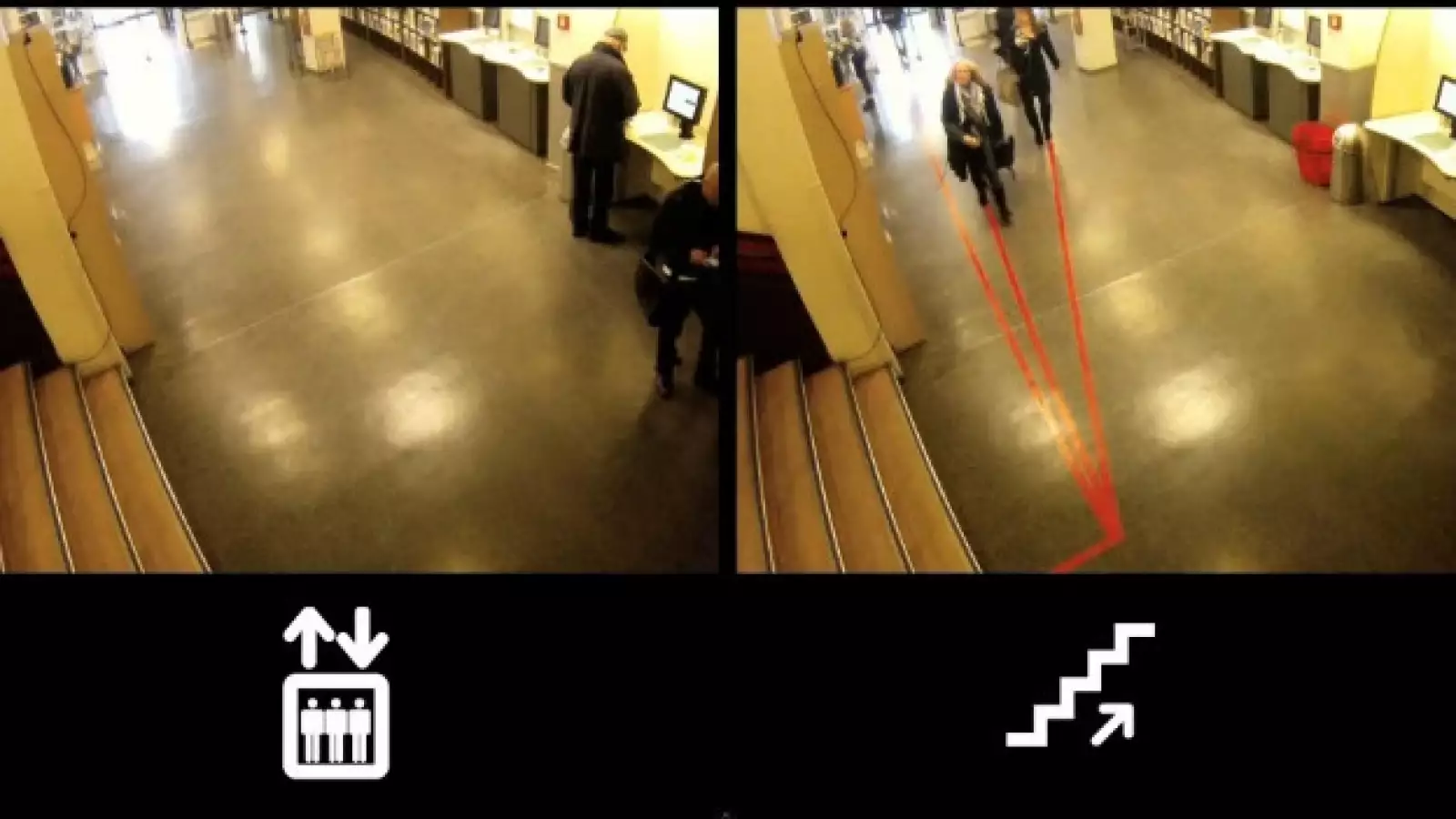 empujón verde escaleras