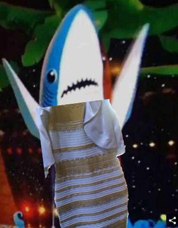 Tras haber causado una gran risa el tiburón de Katy Perry, ahora le han añadido el vestido.