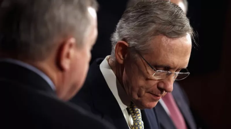 El demócrata Harry Reid en la votación de la deuda