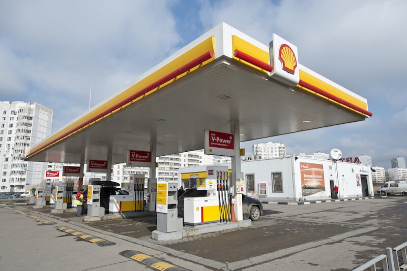 Shell petrol station in Moscow, Russia